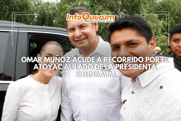 Omar Muñoz acude a recorrido por el Atoyac al lado de la presidenta Sheinbaum
