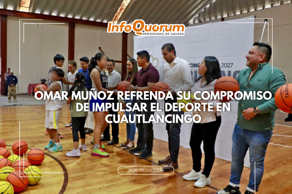 Omar Muñoz refrenda su compromiso de impulsar el deporte en Cuautlancingo