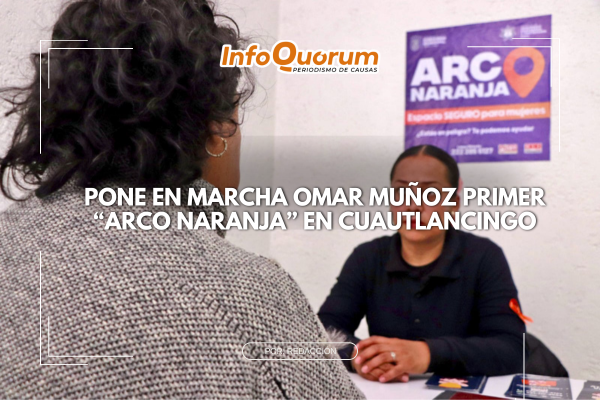 Pone en marcha Omar Muñoz primer “Arco Naranja” en Cuautlancingo
