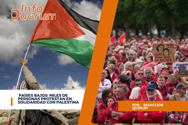 En Países Bajos mas 100 mil personas marchan exigiendo sanciones contra Israel