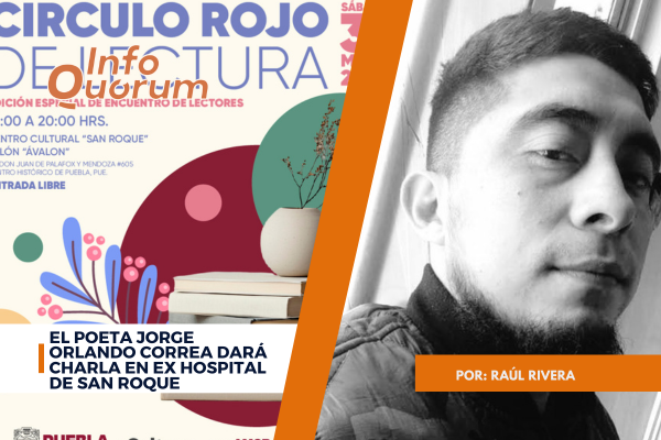 El poeta Jorge Orlando Correa dará charla en Ex Hospital de San Roque