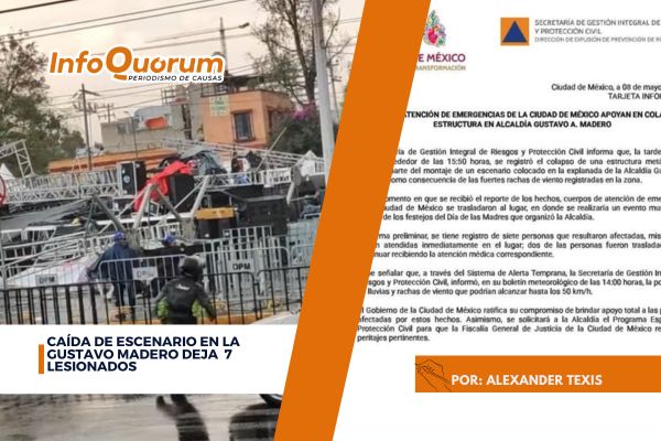 Caída de escenario en la Gustavo Madero deja 7 lesionados