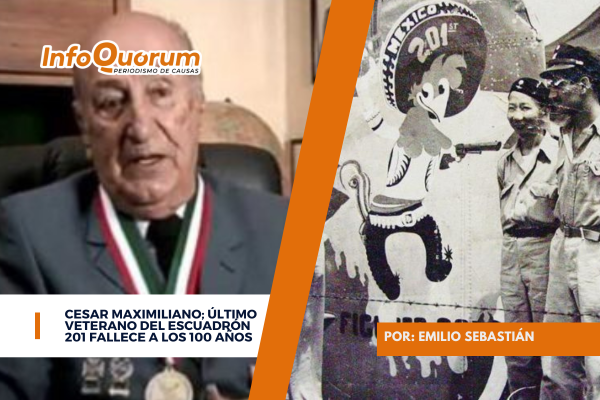 Cesar Maximiliano; último veterano del Escuadrón 201 fallece a los 100 años