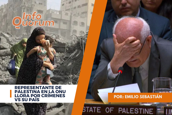Representante de Palestina en la ONU llora por crímenes vs su país