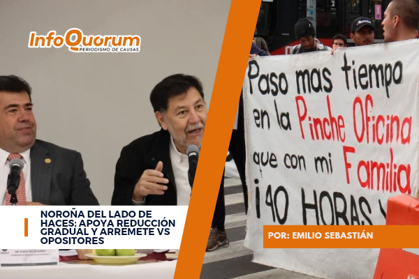 Noroña del lado de Haces; apoya reducción gradual y arremete vs opositores