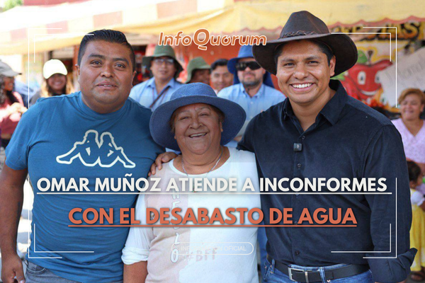 Omar Muñoz atiende a inconformes con el desabasto de agua