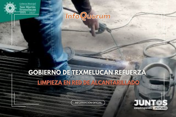Gobierno de Texmelucan refuerza limpieza en red de alcantarillado
