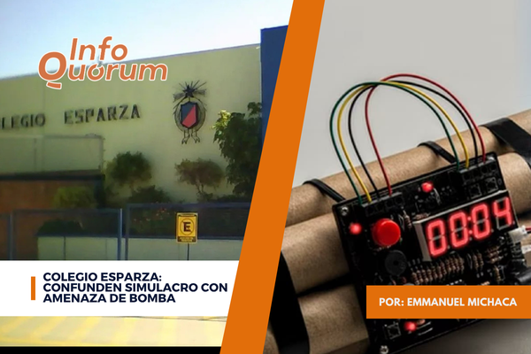 Colegio Esparza: Confunden simulacro con amenaza de bomba