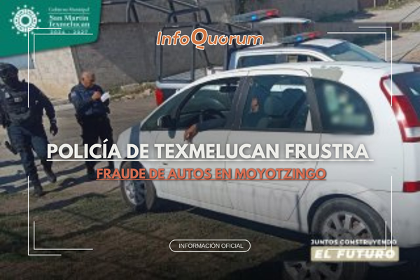 Policía de Texmelucan frustra fraude de autos en Moyotzingo