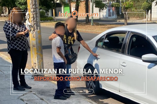 Localizan en Puebla a menor reportado como desaparecido