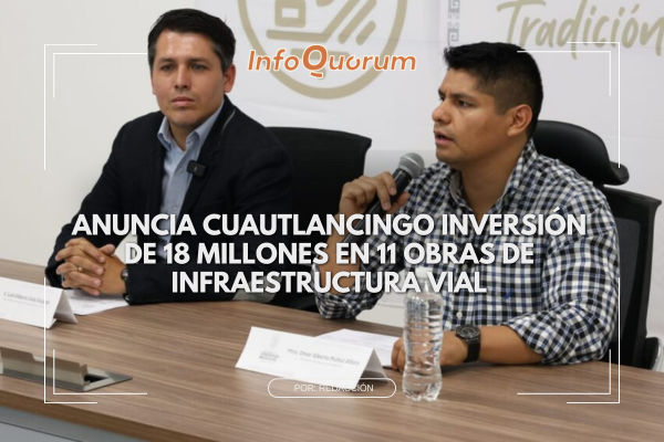 Anuncia Cuautlancingo inversión de 18 millones en 11 obras de infraestructura vial