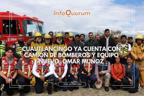 Cuautlancingo ya cuenta con camión de bomberos y equipo nuevo: Omar Muñoz