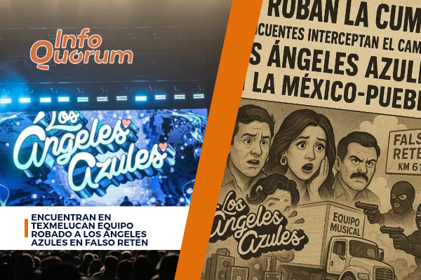 Encuentran en Texmelucan equipo robado a Los Ángeles Azules en falso retén