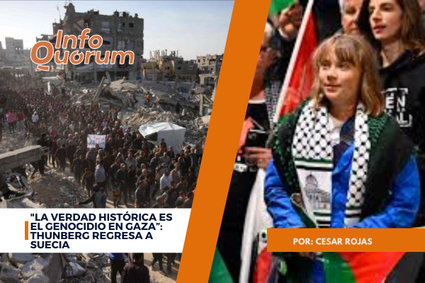 “La verdad histórica es el genocidio en Gaza”: Thunberg regresa a Suecia