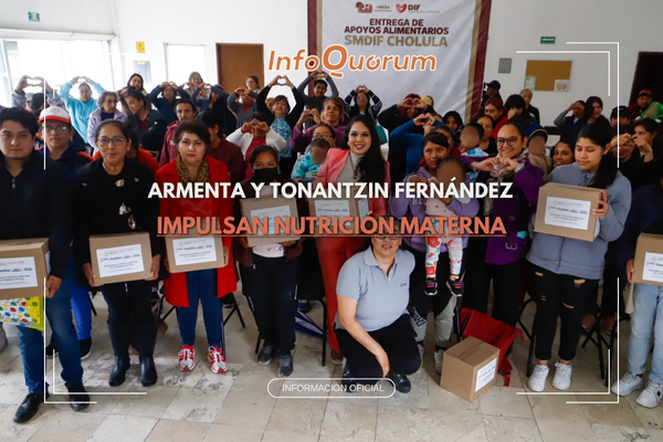 Armenta y Tonantzin Fernández impulsan nutrición materna