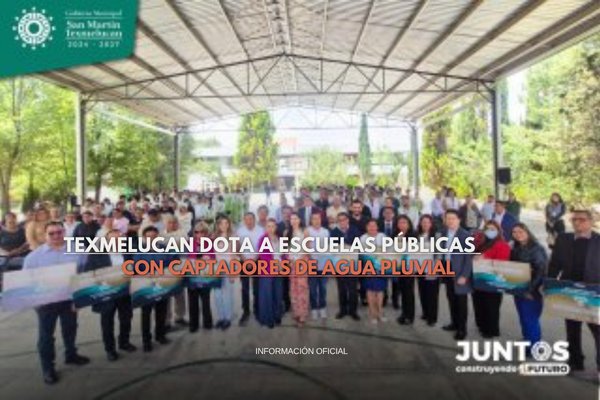 Texmelucan dota a escuelas públicas con captadores de agua pluvial