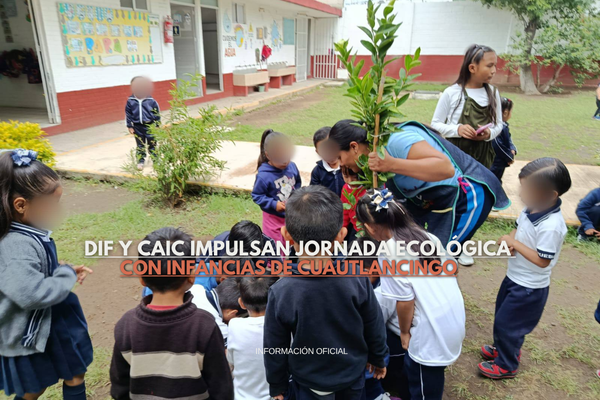 DIF y CAIC impulsan jornada ecológica con infancias de Cuautlancingo