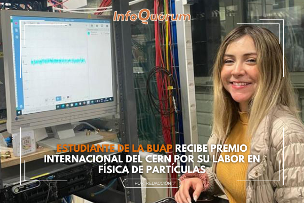 Estudiante de la FCFM-BUAP, galardonada en Suiza con el CMS Award 2025