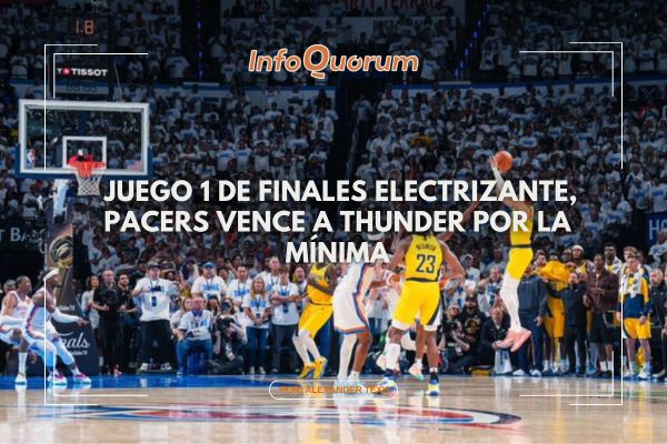 Juego 1 de finales electrizante, Pacers vence a Thunder por la mínima