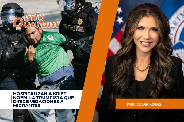 Hospitalizan a Kristi Noem, la trumpista que dirige vejaciones a migrantes