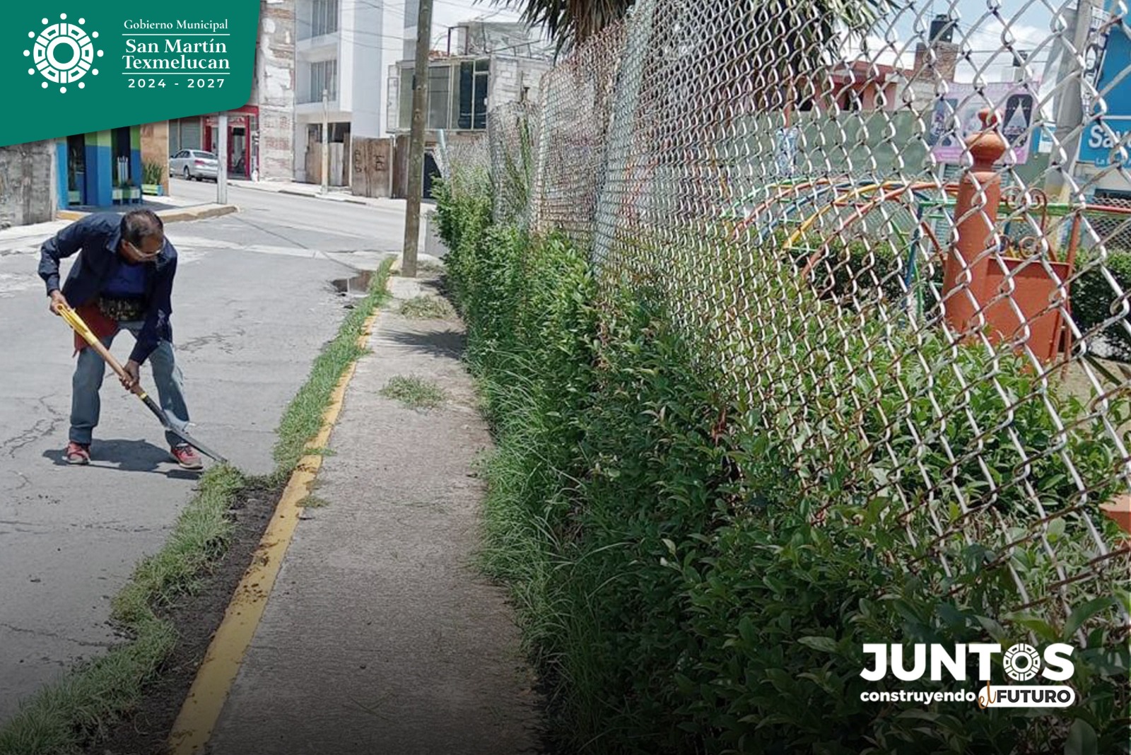 Gobierno de Texmelucan mejora espacios públicos y áreas verdes