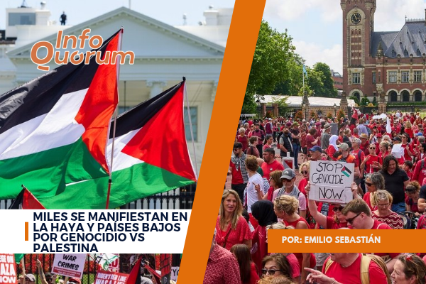 Miles se manifiestan en La Haya y Países Bajos por genocidio vs Palestina