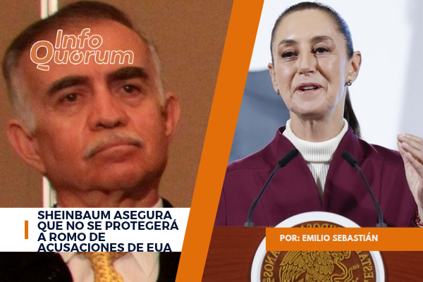 Sheinbaum asegura que no se protegerá a Romo de acusaciones de EUA