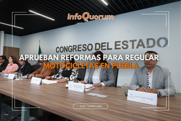 Aprueban reformas para regular motocicletas en Puebla