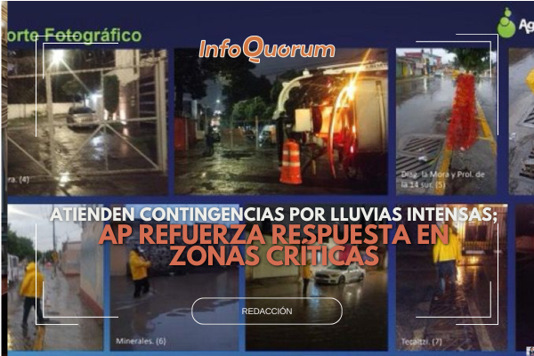 Atienden contingencias por lluvias intensas; AP refuerza respuesta en zonas críticas