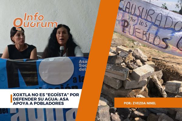 Xoxtla no es “egoísta” por defender su agua: ASA apoya a pobladores