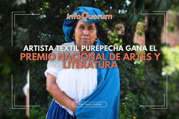 Artista textil purépecha gana el Premio Nacional de Artes y Literatura