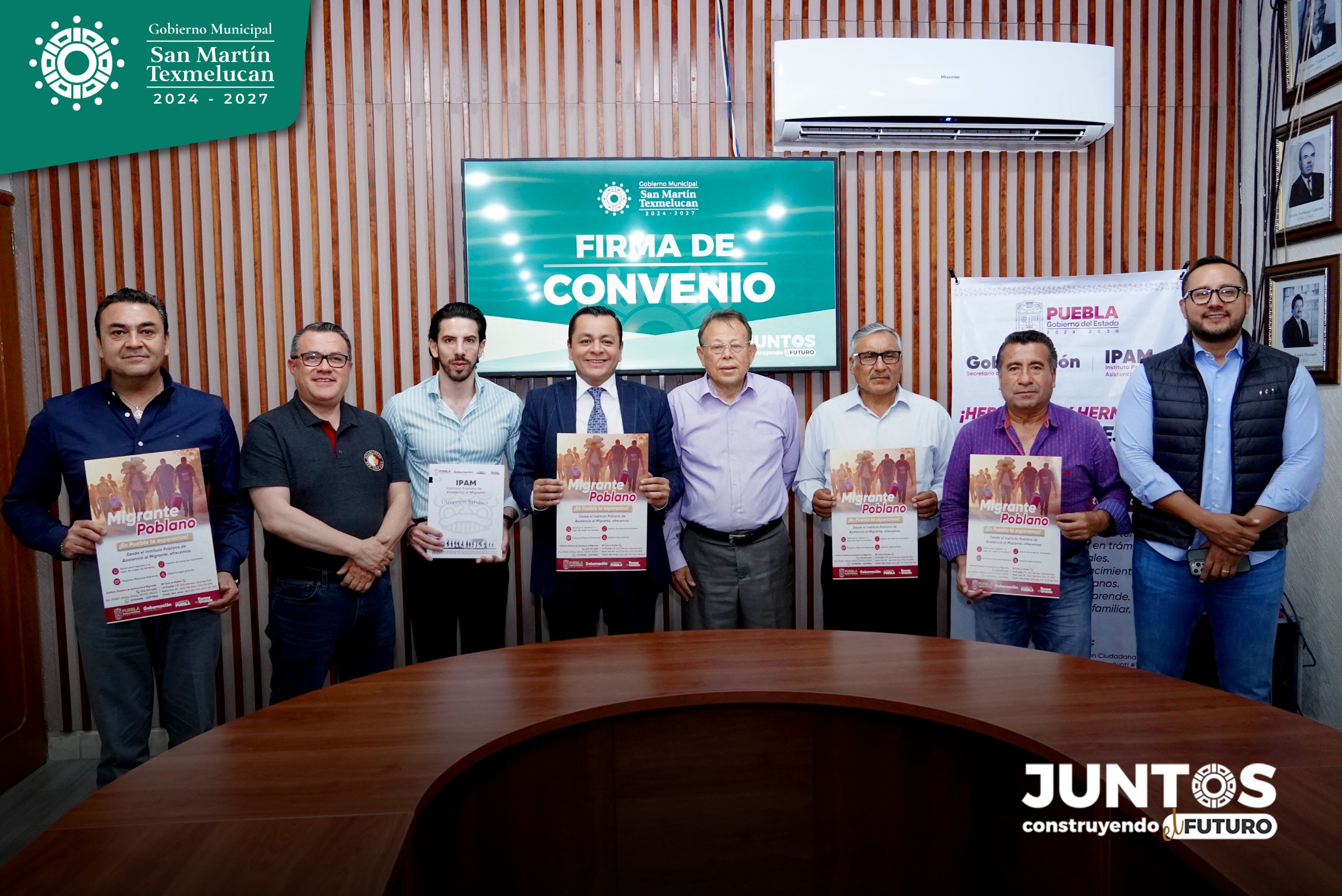 Texmelucan firma convenio con Instituto Poblano de Asistencia al Migrante