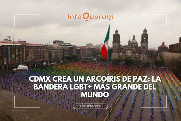 CDMX crea un arcoíris de paz: la bandera LGBT+ más grande del mundo