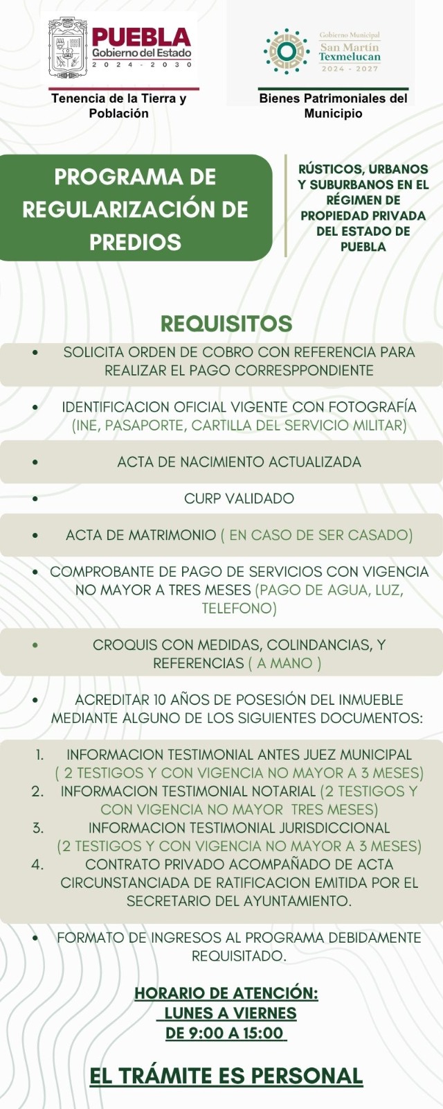 Por iniciativa del Presidente Municipa, Texmelucan regulariza predios