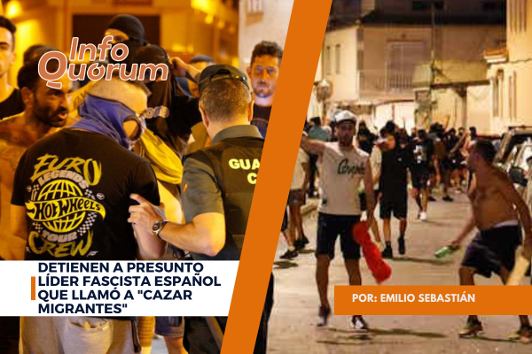 Detienen a presunto líder fascista español que llamó a “cazar migrantes”