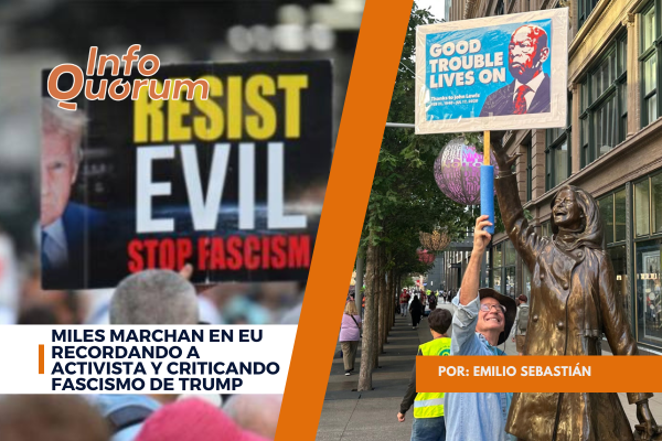 Miles marchan en EU recordando a activista y criticando fascismo de Trump