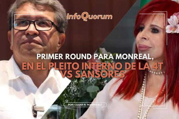 Primer round para Monreal, en el pleito interno de la 4T vs Sansores