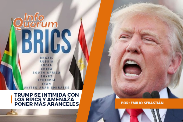 Trump se intimida con los BRICS y amenaza poner más aranceles