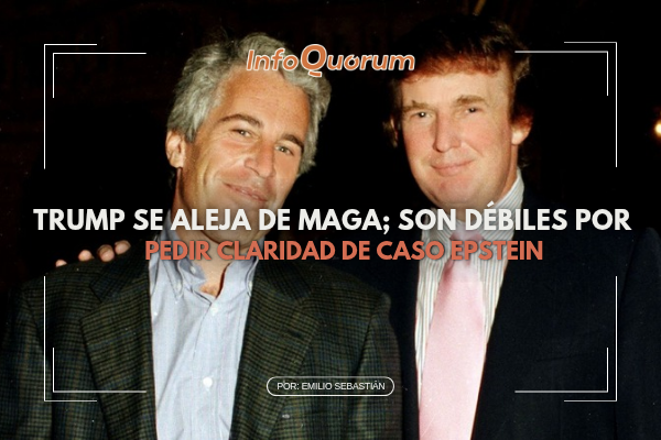 Trump se aleja de Maga; son débiles por pedir claridad de caso Epstein