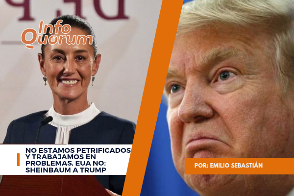 No estamos petrificados y trabajamos en problemas, EUA no: Sheinbaum a Trump 
