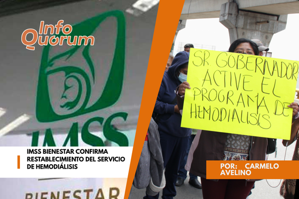 IMSS Bienestar confirma restablecimiento del servicio de hemodiálisis 
