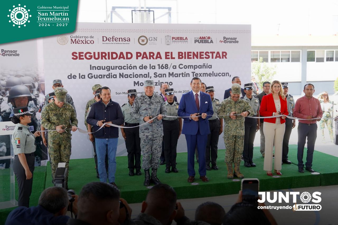 Inauguran en Moyotzingo la 168/a compañía de la Guardia Nacional