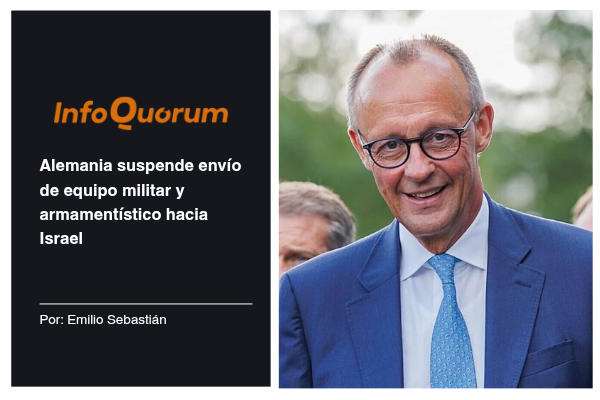 Alemania suspende envío de equipo militar y armamentístico hacia Israel