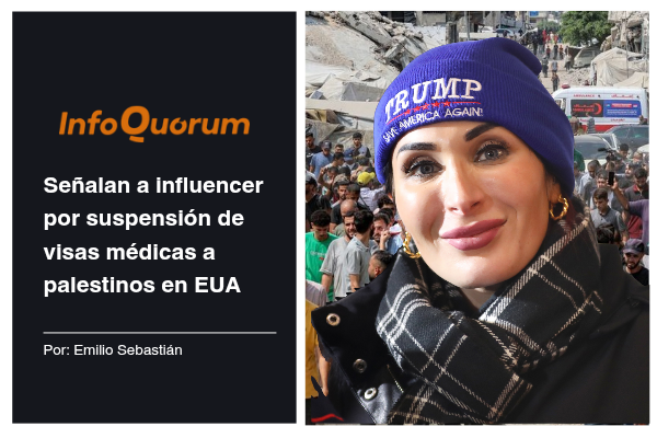 Señalan a influencer por suspensión de visas médicas a palestinos en EUA