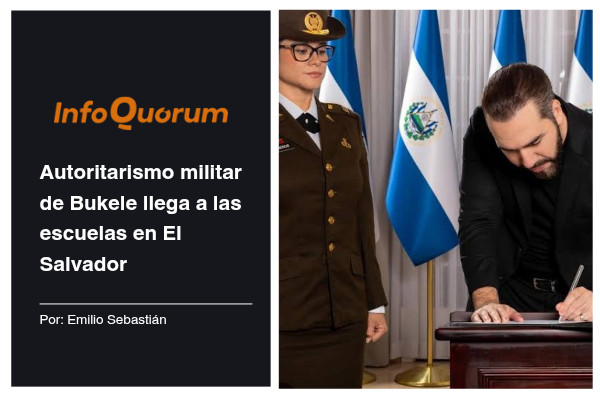 Autoritarismo militar de Bukele llega a las escuelas en El Salvador