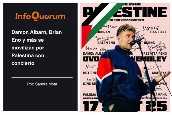 Damon Albarn, Brian Eno y más se movilizan por Palestina con concierto 