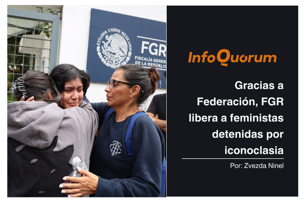 Gracias a Federación, FGR libera a feministas detenidas por iconoclasia