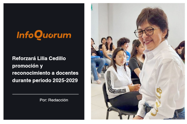 Reforzará Lilia Cedillo promoción y reconocimiento a docentes durante periodo 2025-2029