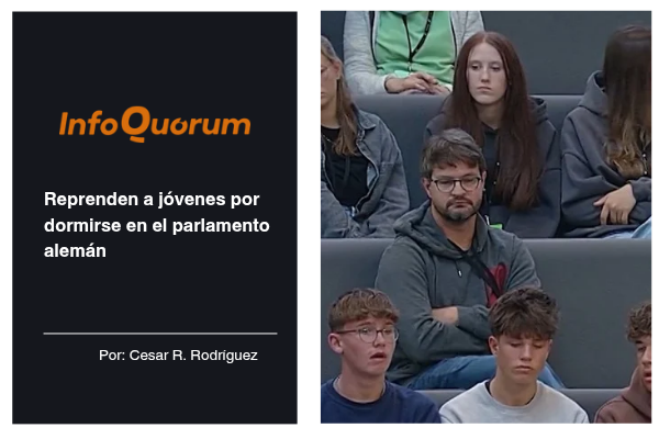Reprenden a jóvenes por dormirse en el parlamento alemán