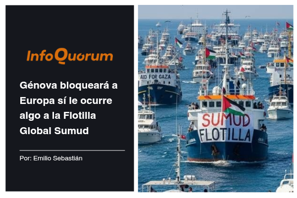 Génova bloqueará a Europa sí le ocurre algo a la Flotilla Global Sumud